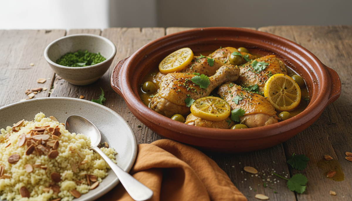 Tajine de poulet citron