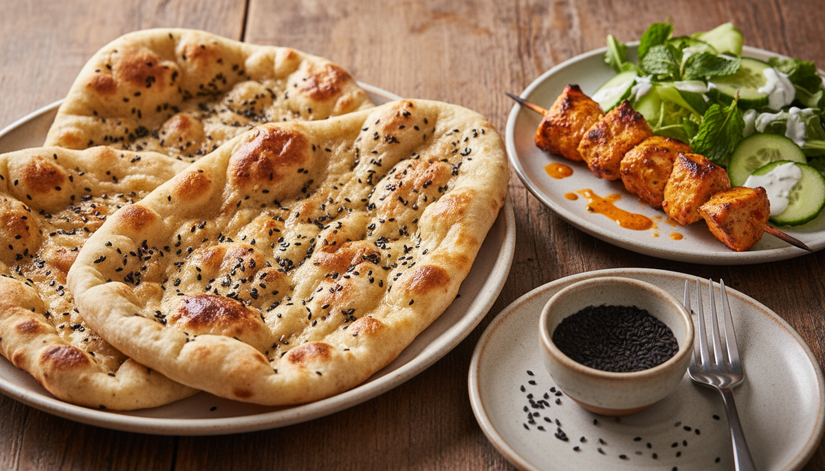 Pain Naan à la nigelle