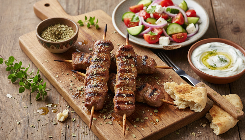 Brochettes d'agneau grecques