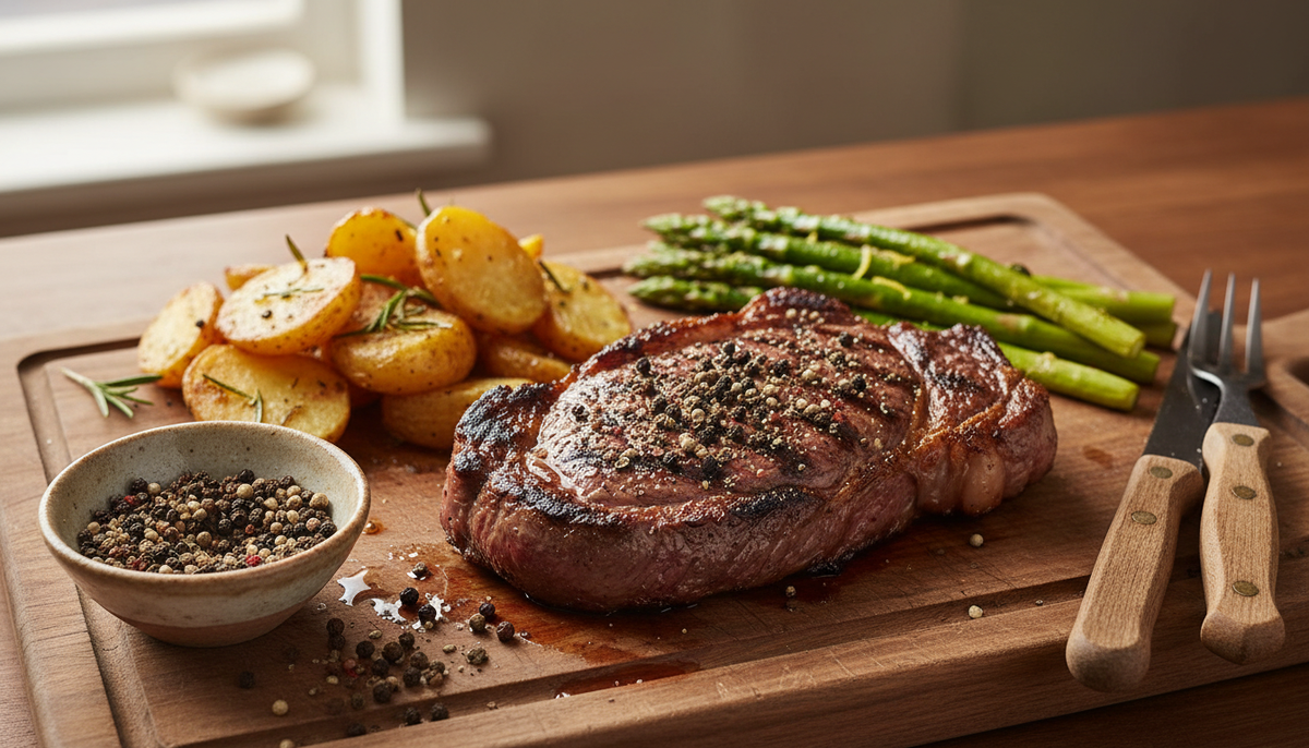 Steak grillé