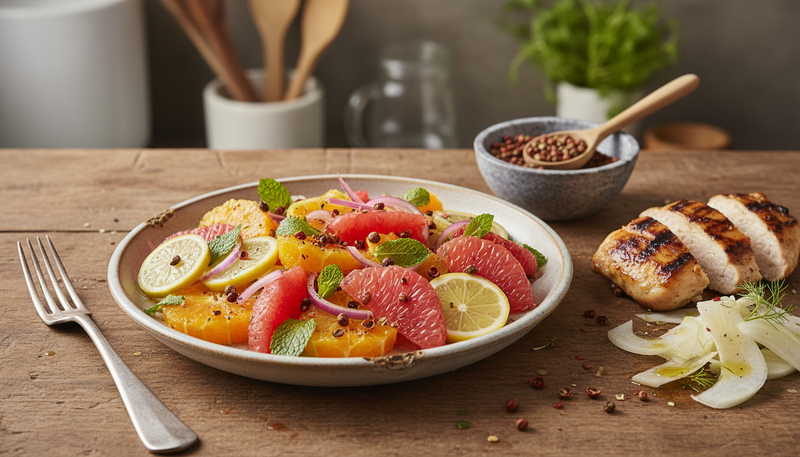 Salade d'agrumes poivrée