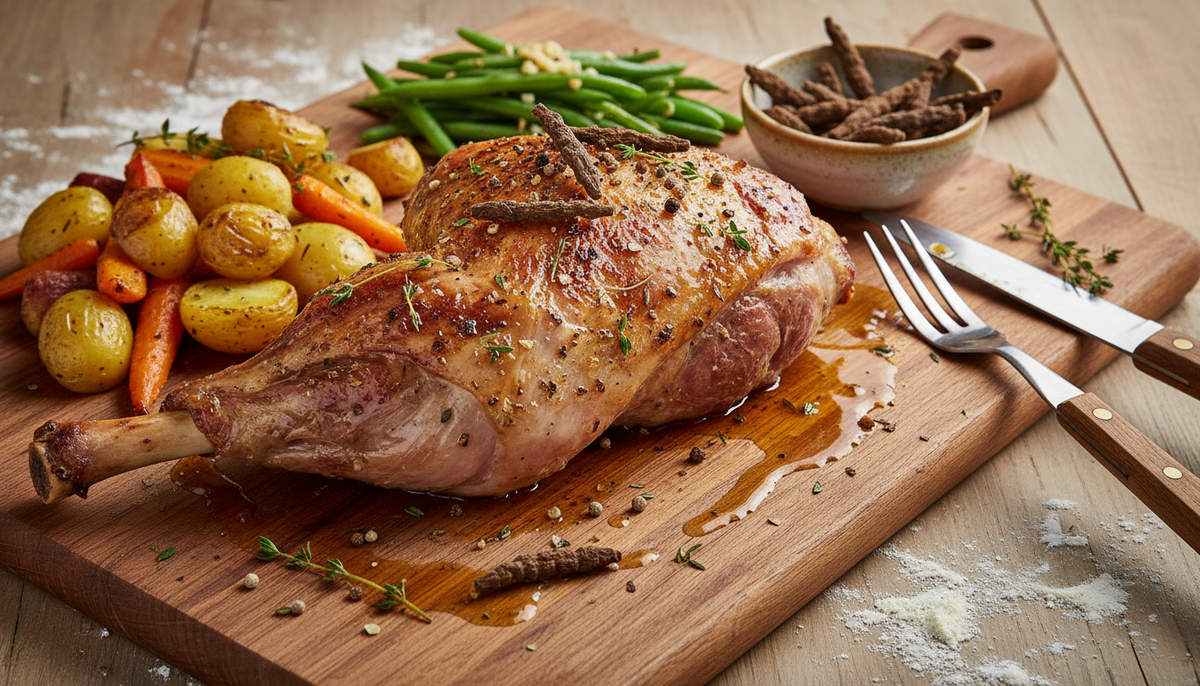 Gigot d'agneau rôti