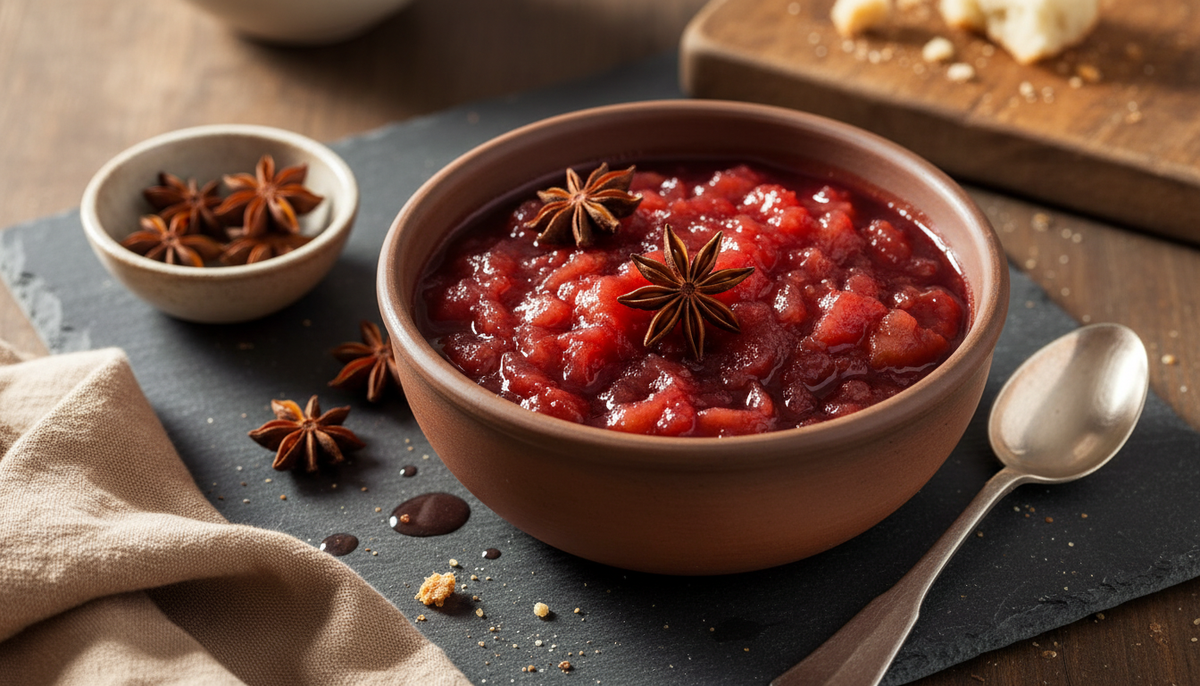 Compote de pommes rubis