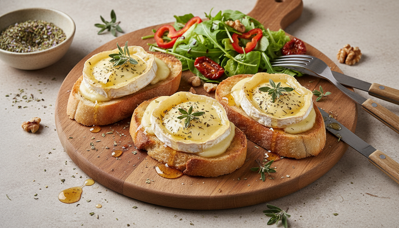 Chèvre chaud au miel et sarriette