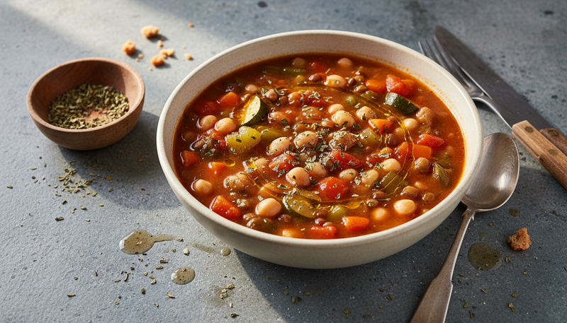 Minestrone de légumes secs
