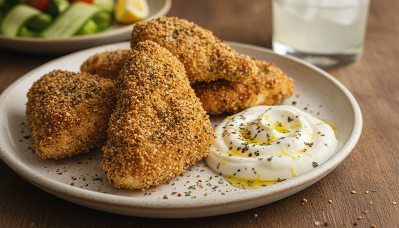 Poulet croustillant au zaatar