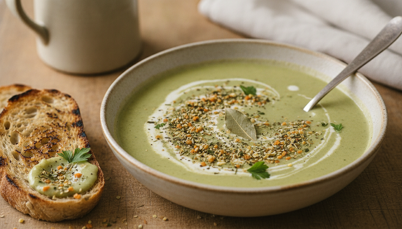 Velouté de légumes façon bord de mer – option végétarienne