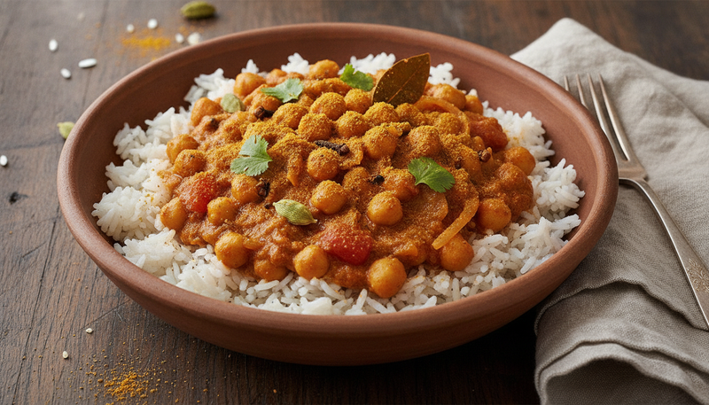 Pois chiches mijotés façon biryani
