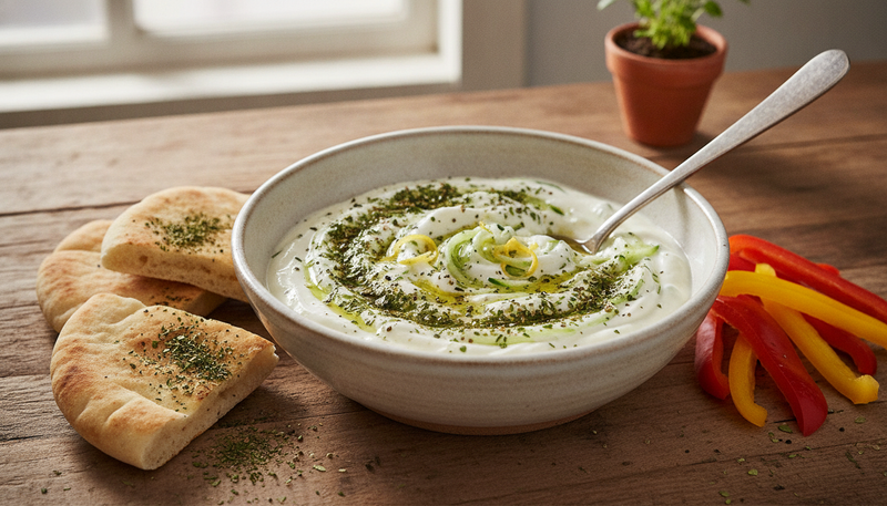 Tzatzíki crémeux au concombre et citron