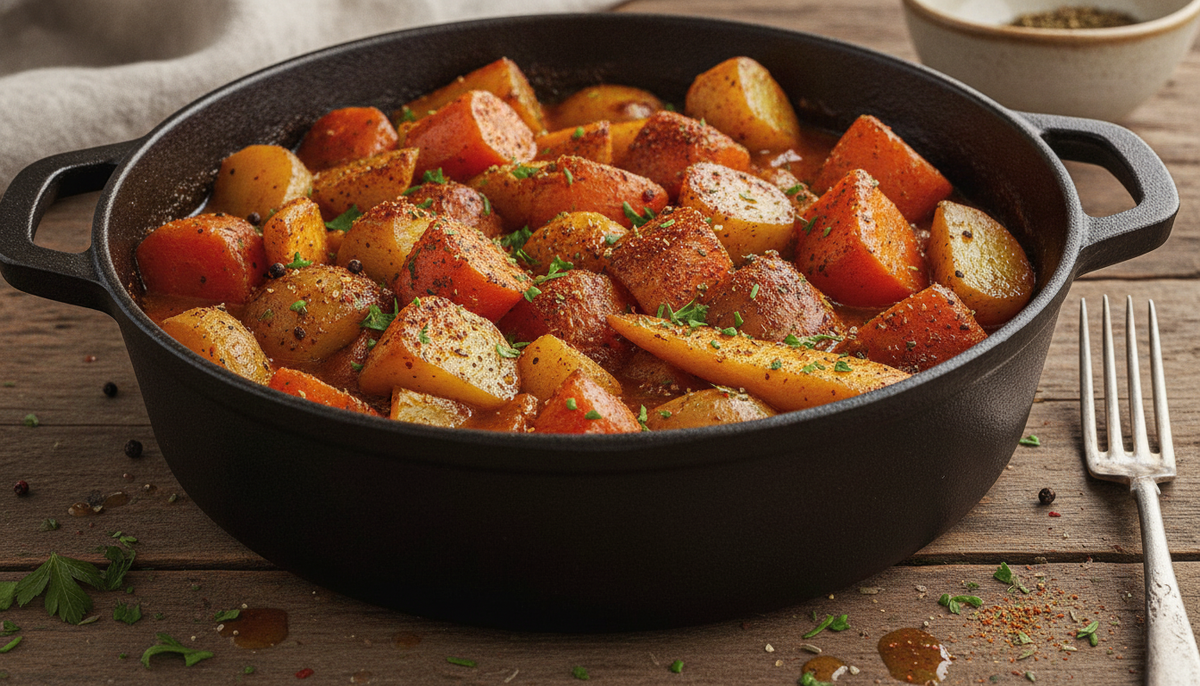 Cocotte de légumes racines aux herbes d’Anjou