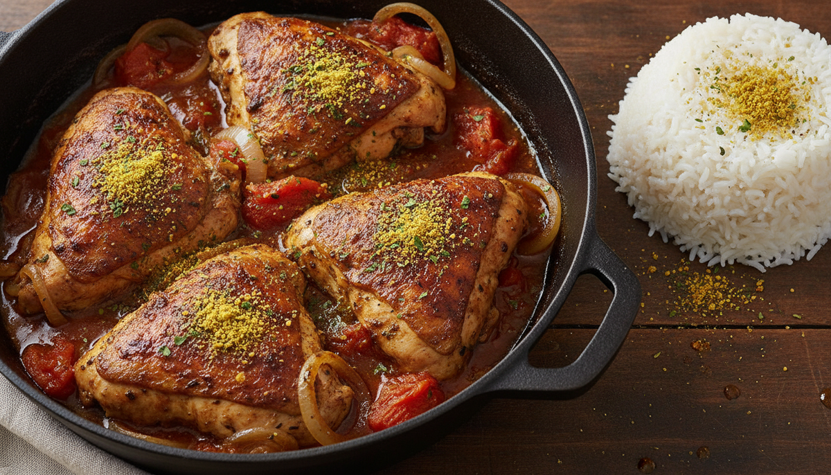 Poulet braisé aux épices africaines