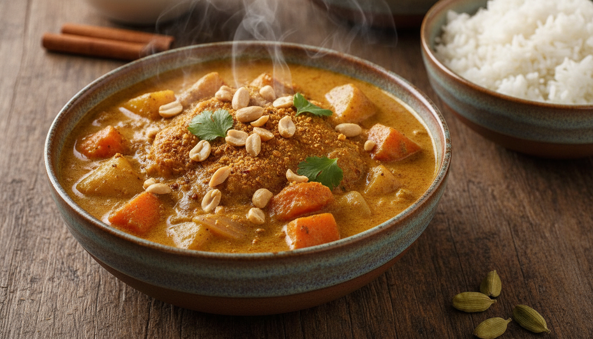 Curry massaman de légumes racines