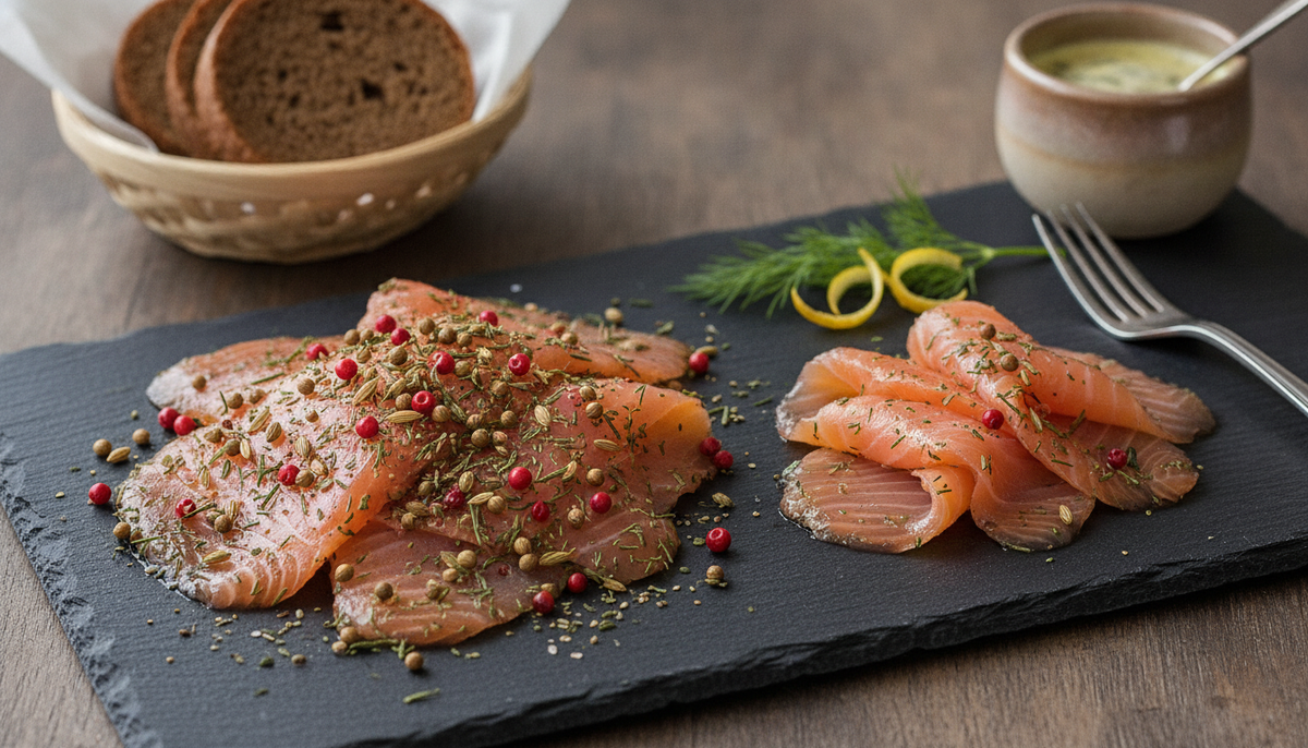 Saumon gravlax aux herbes nordiques