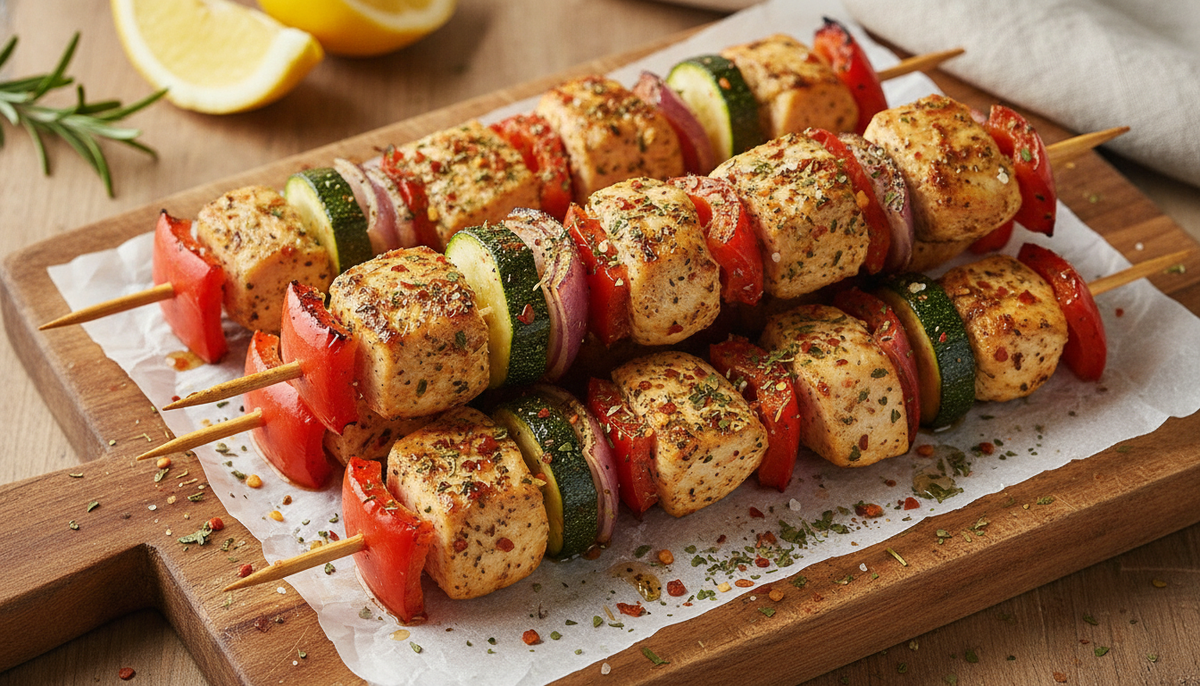 Brochettes de poulet à la provençale