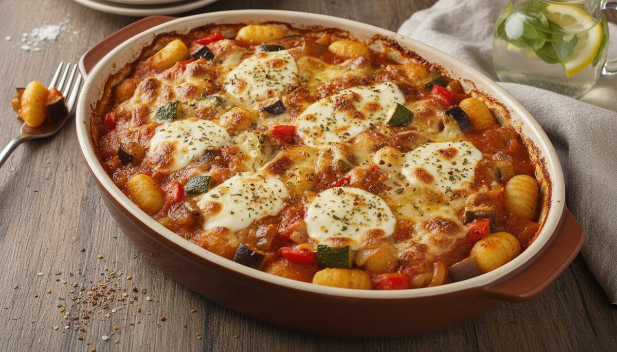 Gratin de gnocchi aux légumes du soleil