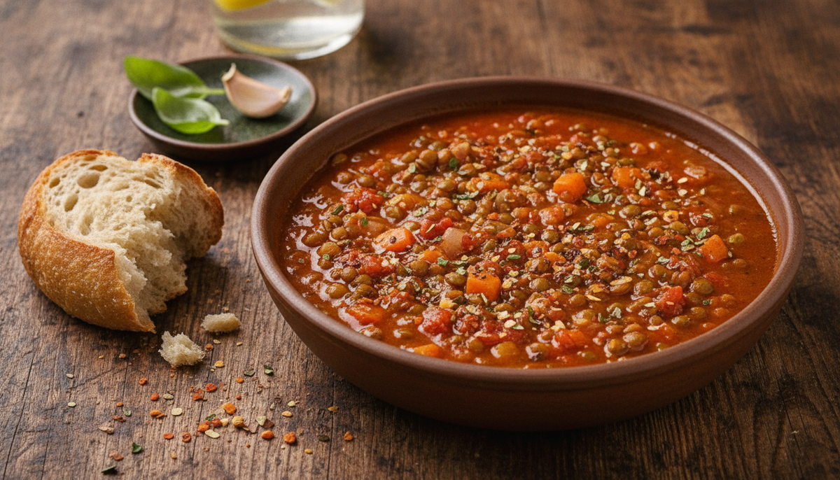 Lentilles mijotées à l’italienne