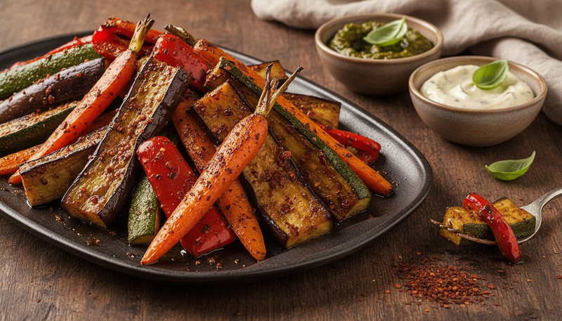 Travers de légumes rôtis façon barbecue