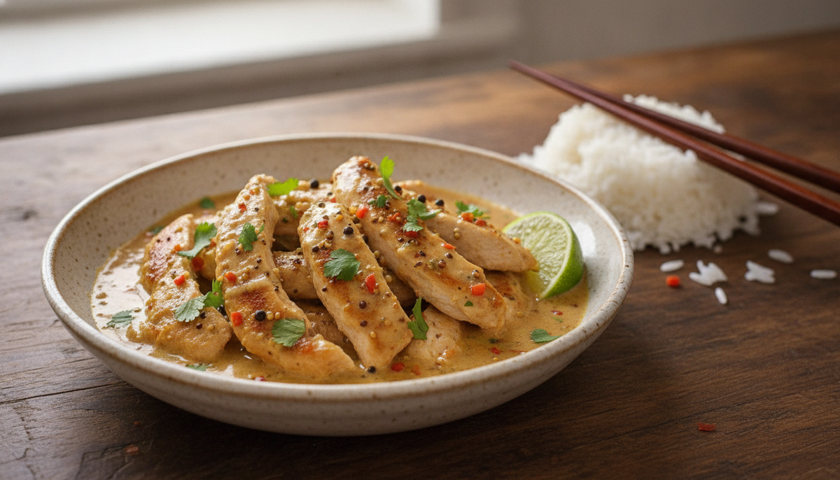 Émincé de poulet au gingembre et citronnelle
